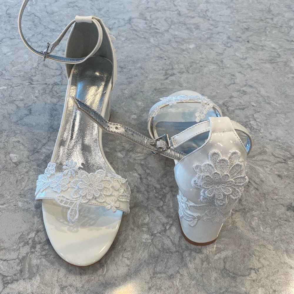 JJ’s House Lace bridal heels